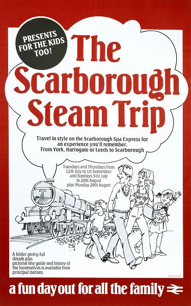 1983-8466. Poster, British Railways Eastern Region, The Scarborough Steam Trip, 1983