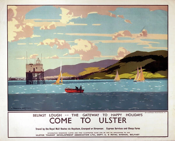 Come to Ulster, LMS poster, c 1930s