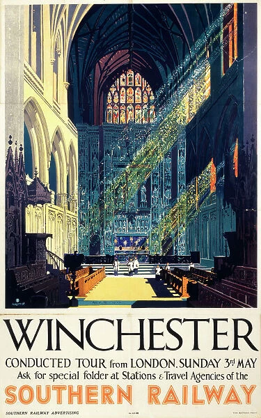Winchester, Southern Railway poster, 1935