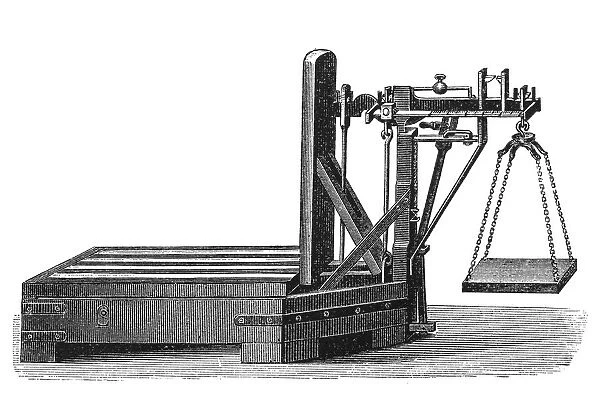 Scale. Antique illustration of a scale