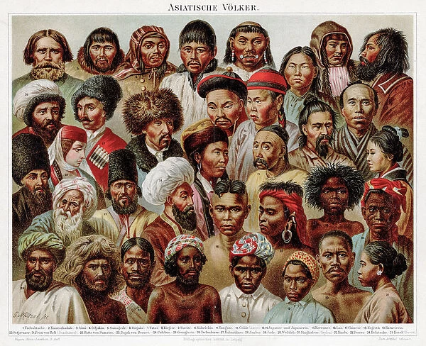 Asian ethnicity chromolithograph 1895