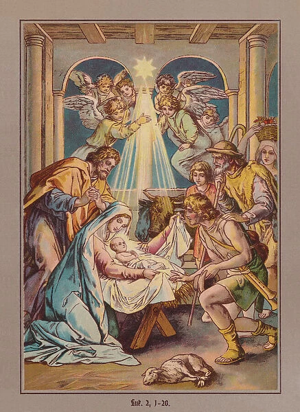 The Birth of Jesus, chromolithograph, published ca. 1880