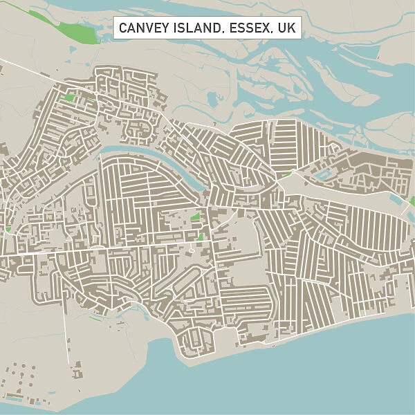 Canvey Island Essex UK City Street Map