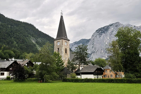 Church of Altaussee in the Fischerndorf quarter, Ausseerland, Salzkammergut, Styria, Austria, Europe