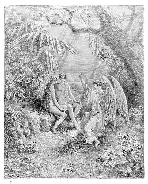 The conference with the angel engraving 1885