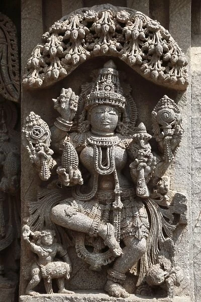 Hindu image of a deity, Kesava Temple, Keshava Temple, Hoysala style, Somnathpur, Somanathapura, Karnataka, South India, India, South Asia, Asia