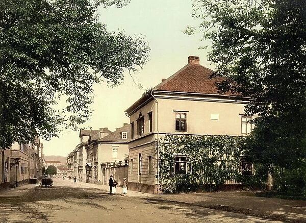 The House of Liszt in Weimar, Thuringia, Germany, Historic, digitally restored reproduction of a photochrome print from the 1890s