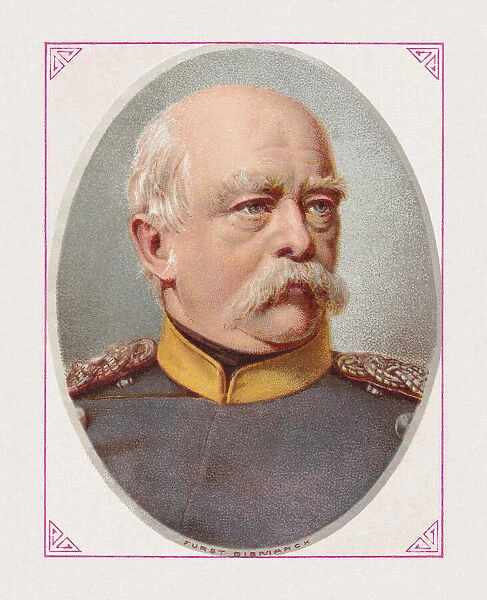 Otto von Bismarck (German statesman, 1815-1898), chromolithograph, published in 1887