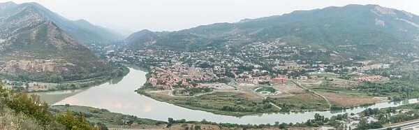 PANORAMA View at Mtskheta town near Kutaisi in Georgia