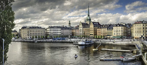Panoramic view of Gamla Stand district, Stockholm, Sweden