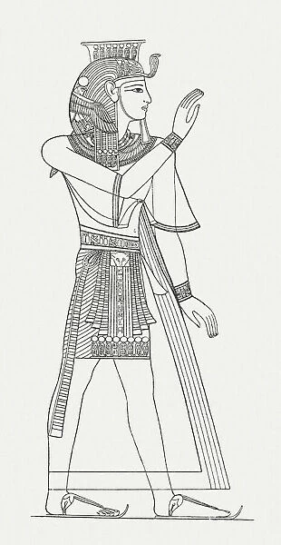 Ramesses III (c. 1221 BC-1156 BC), wood engraving, published in 1881