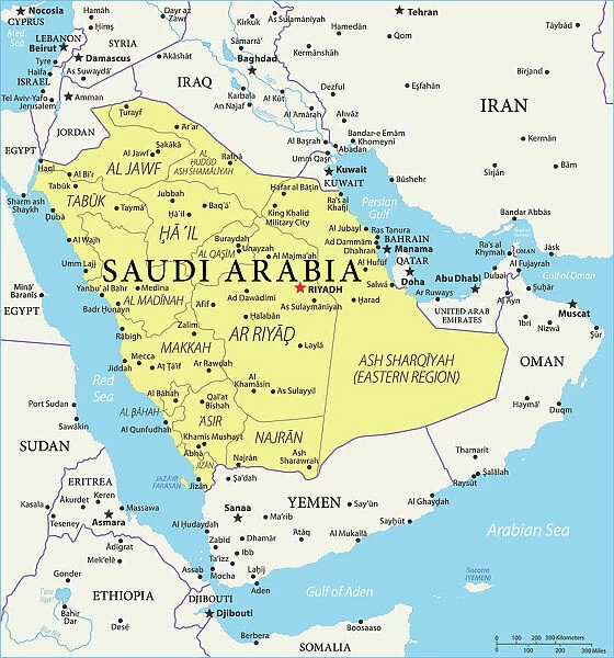 Saudi Arabia Reference Map