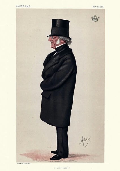 Vanity fair caricature of Philip Stanhope, 5th Earl Stanhope