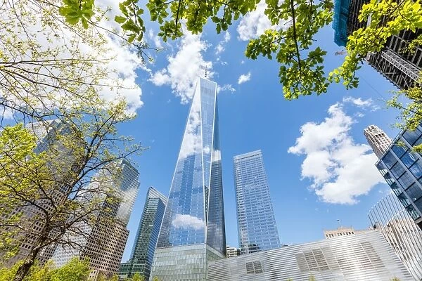 One World Trade Center in spring, New York, USA