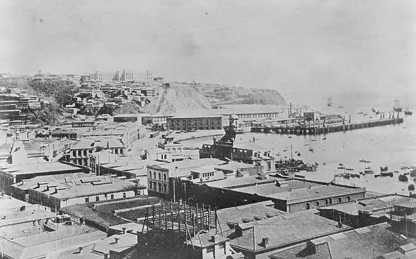 Valparaiso harbour of Chile 20 April 1920