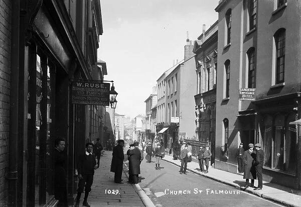 Church Street, Falmouth, Cornwall. Early 1900s