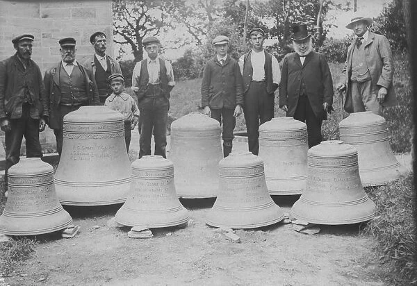St Kea All Hallows Church bells, Kea, Cornwall. Probably 1904