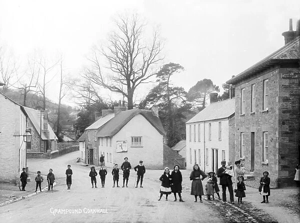 Bottom of village, Grampound, Cornwall. Early 1900s