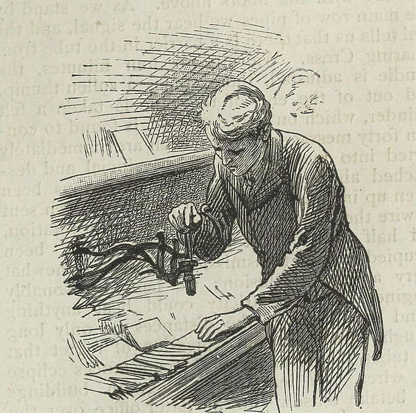 19th century illustration showing franking letters