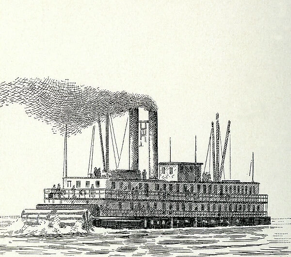 A 19th century north American riverboat