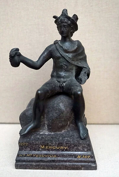 1st century AD statuette in Bronze depicting the Roman God Mercury