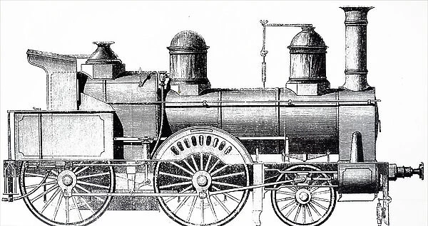 A 2-4-0 locomotive