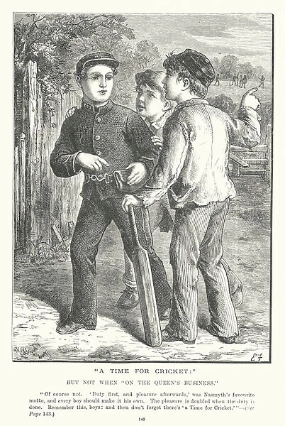 'A Time for Cricket, 'But not when 'On the Queens Business'(engraving)