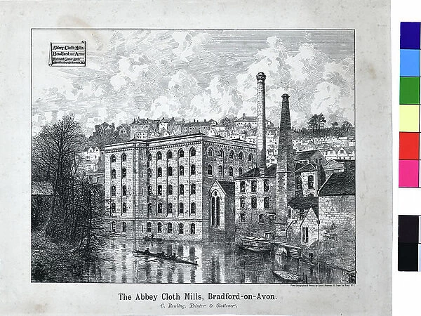 Abbey Cloth Mills, Bradford-on-Avon, 1875 (photo-litho on paper)