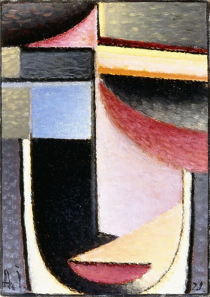 Abstract Head: The Chalice Passed Me, 1929 (oil on linen)
