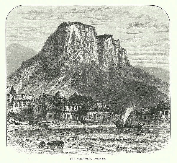 The Acropolis, Corinth (engraving)