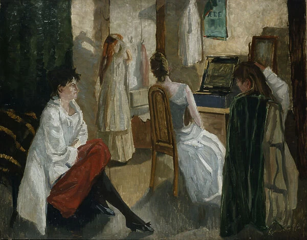 An actresss wardrobe, 1882 (oil on canvas)