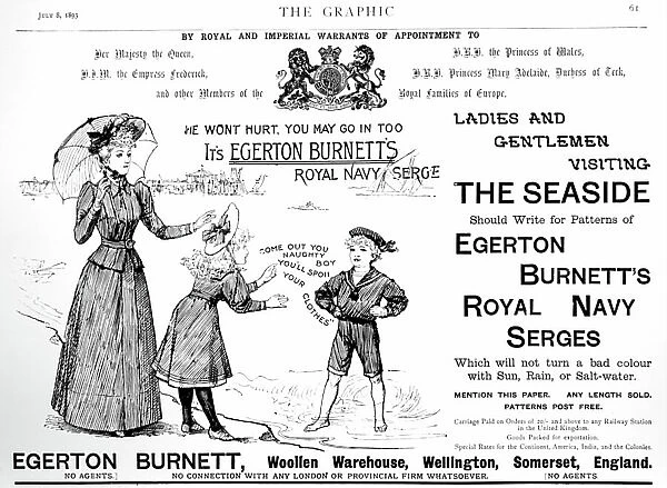 Advert for Egerton Burnett's Royal Navy Serges