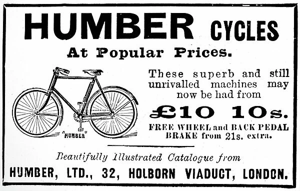 Advert for Humber Diamond Tubular Frame, Bicycle