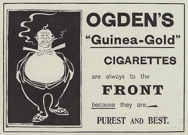 Advertisement, Ogdens Guinea-Gold Cigarettes (engraving)