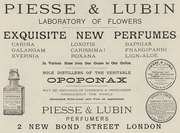Advertisement, Piesse and Lubin (engraving)