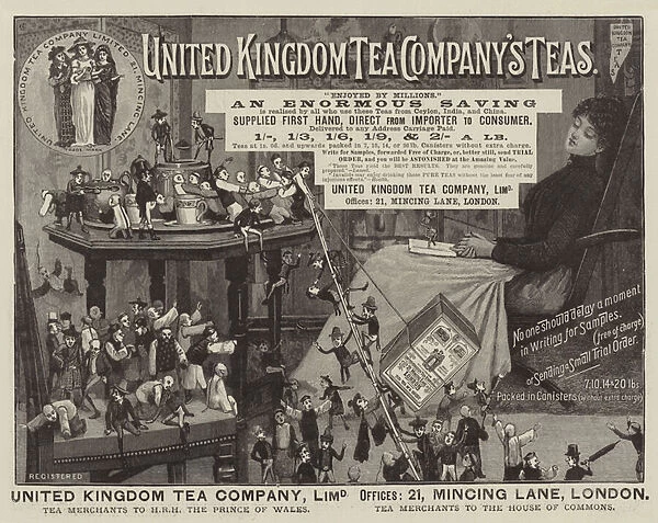 Advertisement, United Kingdom Tea Companys Teas (engraving)