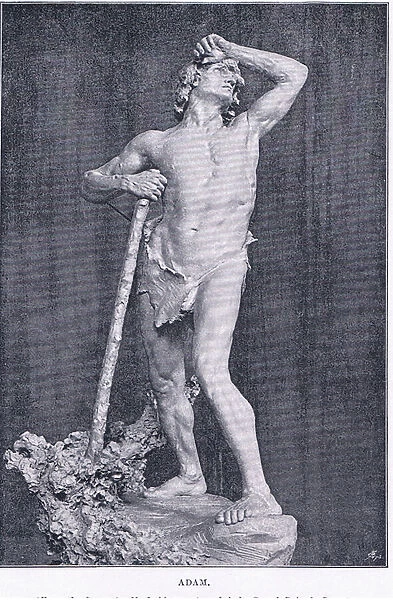 Adam, from The Magazine of Art 1893, Cassell and Company, 1893 (b  /  w photo)