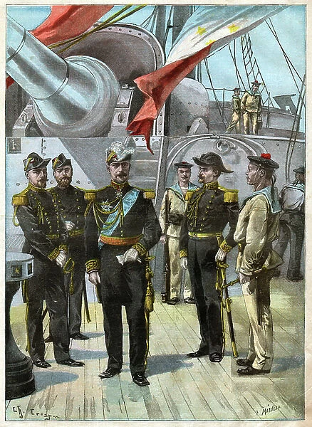 the admiral Alfred Gervais, ill in Le Petit Journal, July, 15, 1900 (engraving)