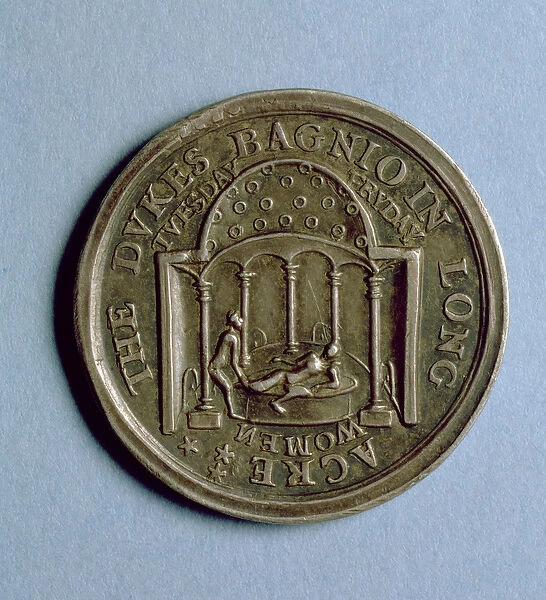 Admission ticket to the Dukes Bagnio in Long Acre, c. 1680 (metal)