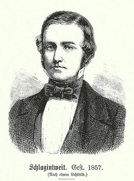 Adolf Schlagintweit, 1829-1857 (engraving)