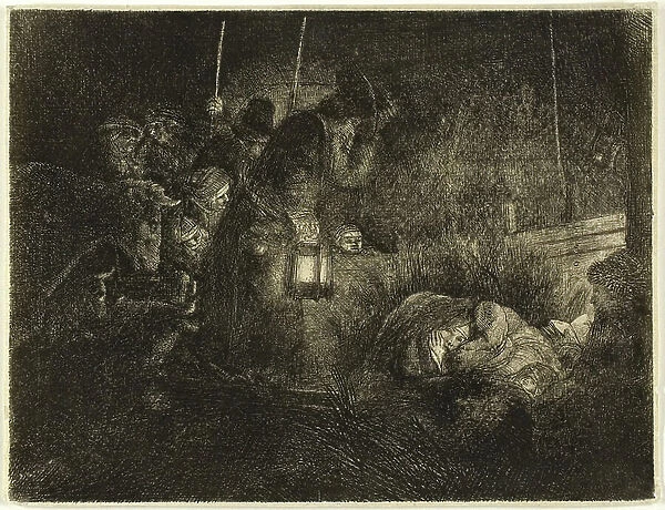 The Adoration of the Shepherds: A Night Piece, c. 1657 (etching on paper)