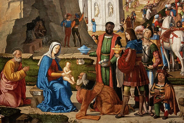 Adoration by the Wise Men, detail, 1511 (oil painting)