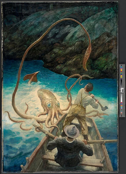 The Adventure of the Great Squid, c. 1930-40 (oil)