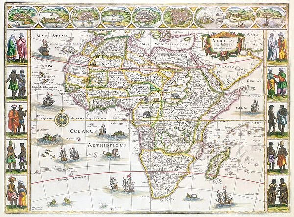 Africa Nova, c. 1617 (colour engraving)