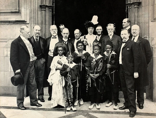 African Pygmies at the House of Commons, London, 29th June 1905 (gelatin silver print)