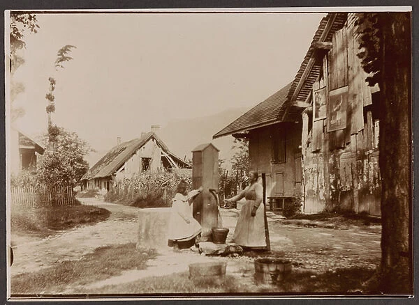 Aix les Bains - near the great port, 27 June 1902 (gelatin silver printing-out paper)