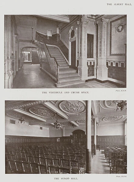 The Albert Hall, The Vestibule and Crush Space, The Synod Hall (b  /  w photo)