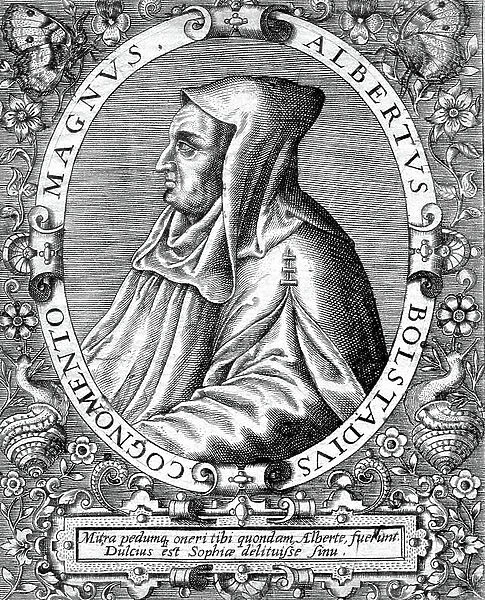 Albert Magnus (1193 / 1206-1280) German dominican monk, scientist, philosopher, and theologian, engraving