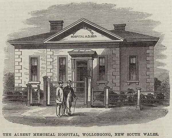 The Albert Memorial Hospital, Wollongong, New South Wales (engraving)