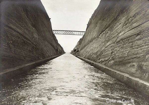 Album 'Meine mittelmeer-reise 1910': View of the Corinth Canal